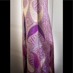 Pashmina purple & silver scarf , NEW