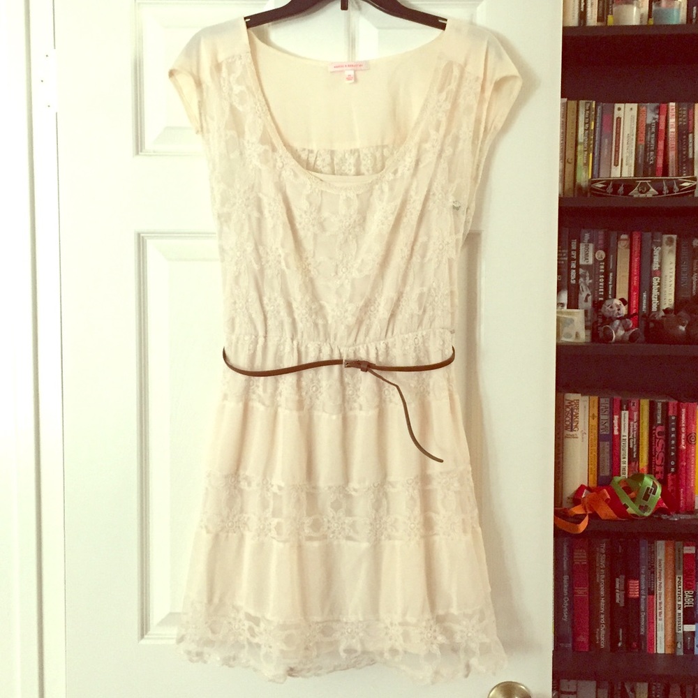 Lace Cream Colored Dress