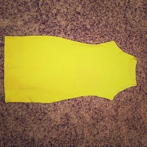 Neon yellow mini dress $