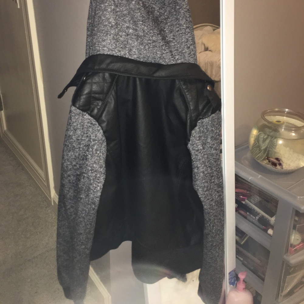 Leather and Cotton Jacket