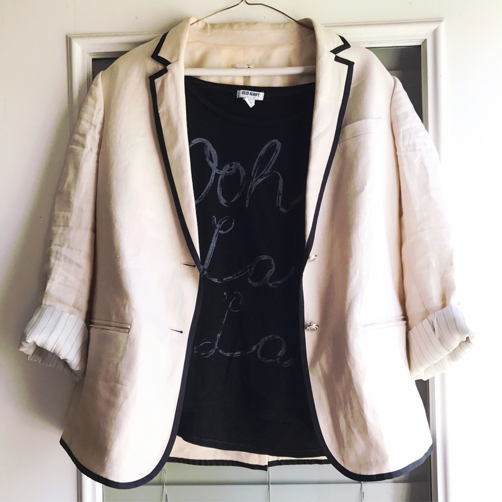 J.Crew light pink linen blazer, sz 10