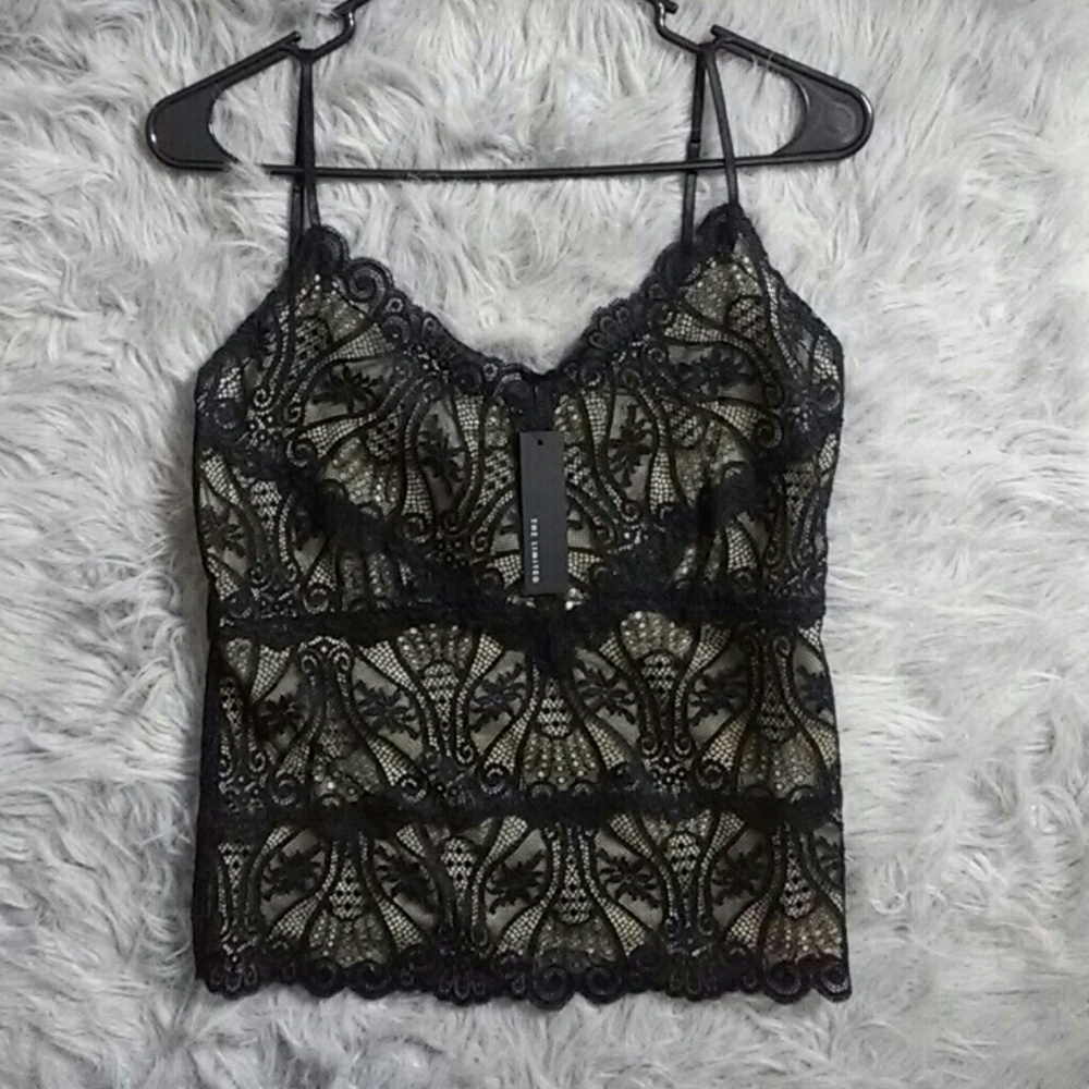 Black lace cami nightie