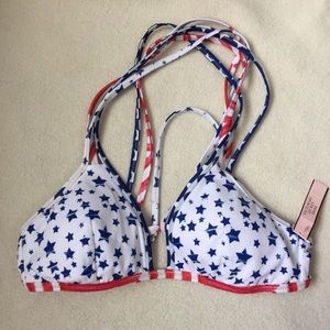 Victoria's Secret Patriotic Triangle Top Small