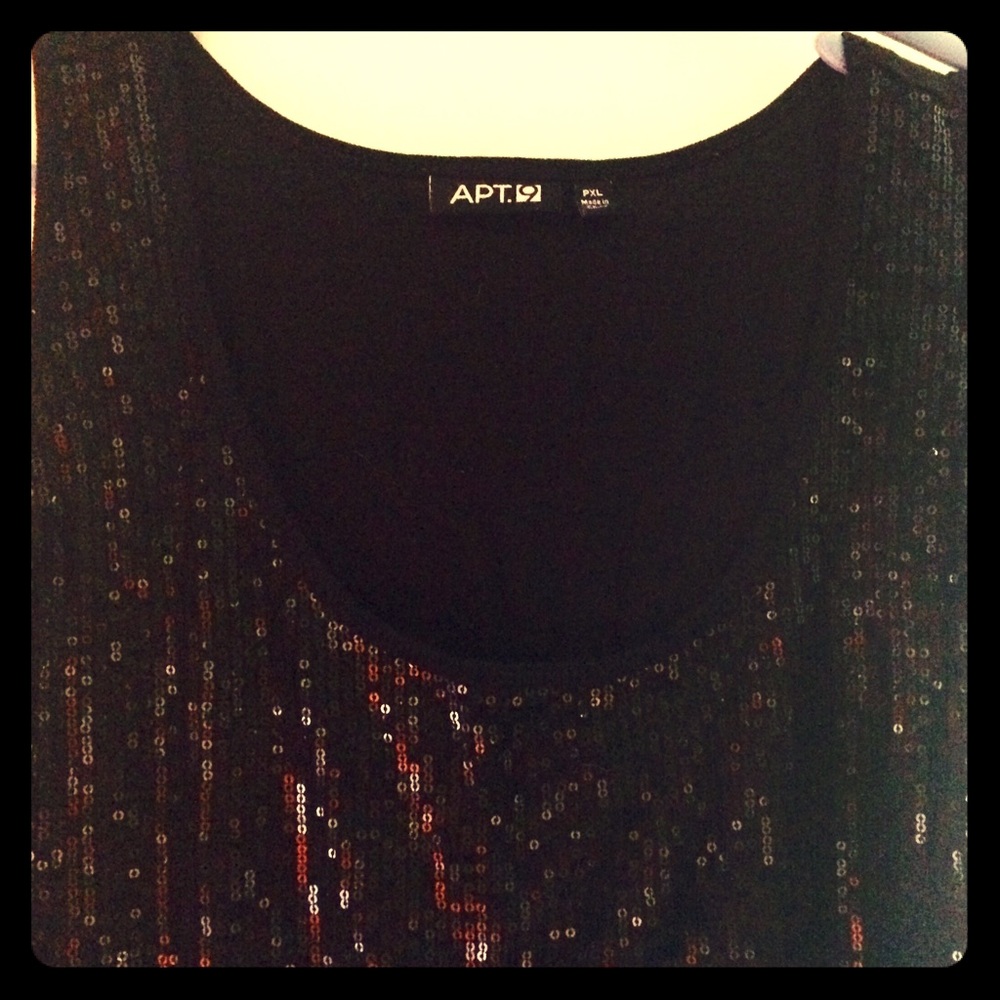 Apt 9 black sequins tank top size PXL