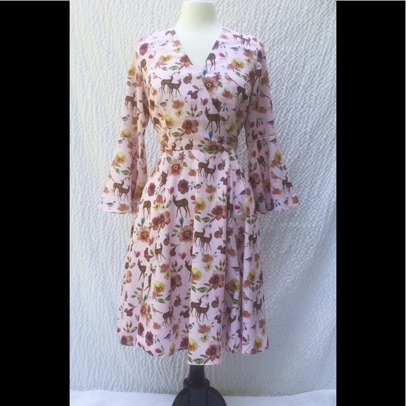 eshakti Dresses & Skirts - New Eshakti Woodland Fit & Flare Dress L 12