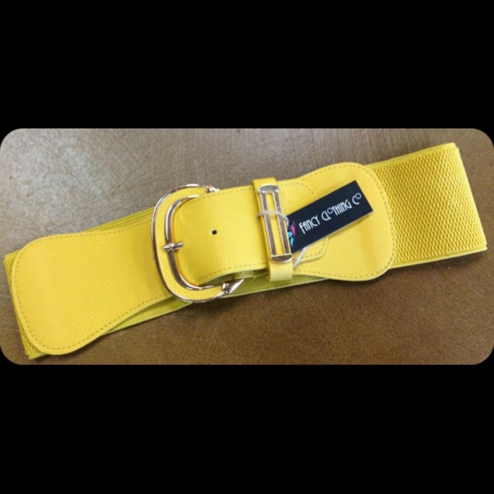 Yellow Wide Spandex Belt