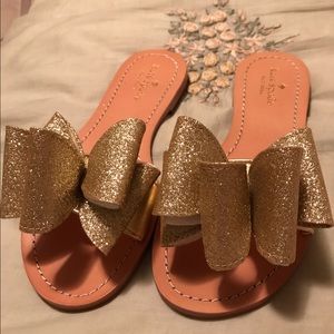 Brand new Kate Spade Cicely gold sandals, size 7.5