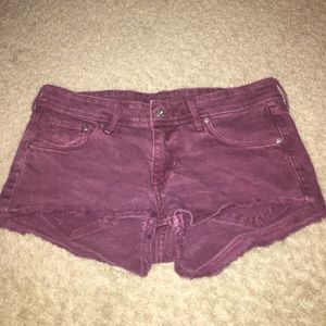Purple Jean Shorts