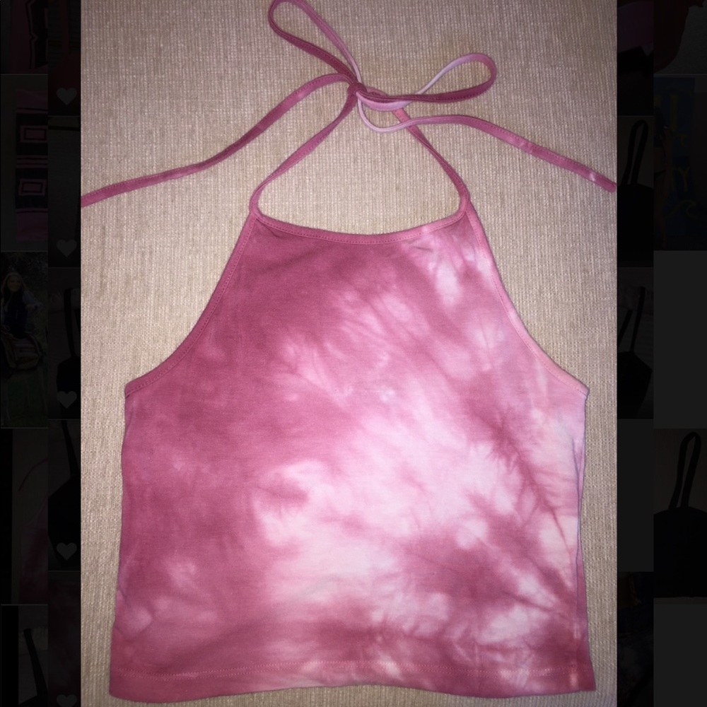 Brandy Melville Tie-Dye Tie Halter Top