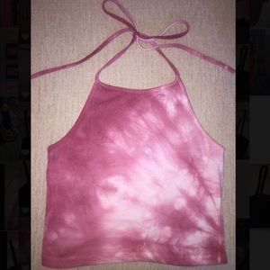 Brandy Melville Tie-Dye Tie Halter Top