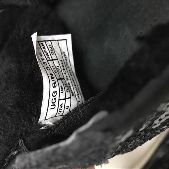 UGG Laela Black Suede Sequin Shearling Sneakers - Picture 7 of 8