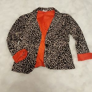 Leopard print blazer