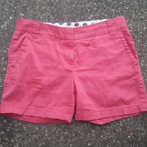 J. Crew Weathered Chino Shorts  in Salmon Pink