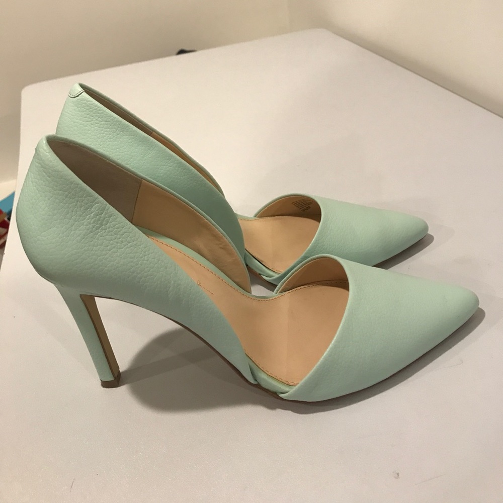 Mint green heels
