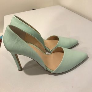 Mint green heels