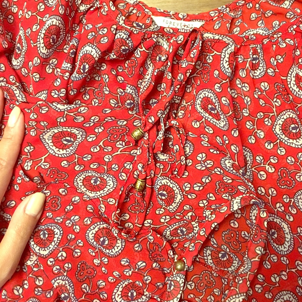 Forever 21 ✨Red bohemian dress!