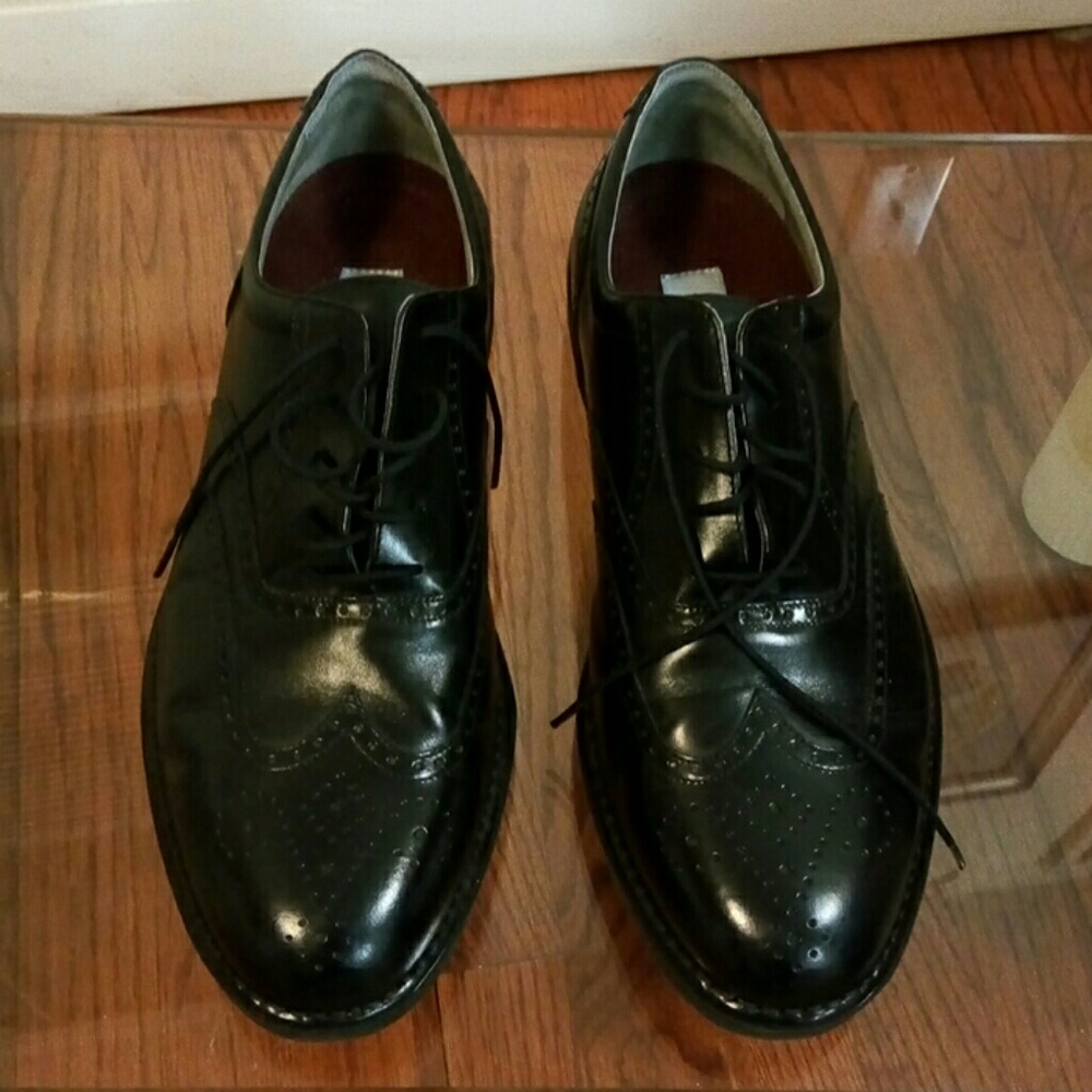 Men's Black Leather Rockport Lace Up Shoes