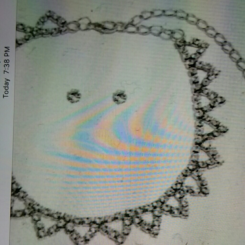 18 k white gold plated tangle bib choker necklace
