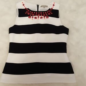 Sleeveless striped blouse