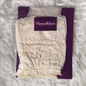 Ivory white thigh high stockings by VienneMilano