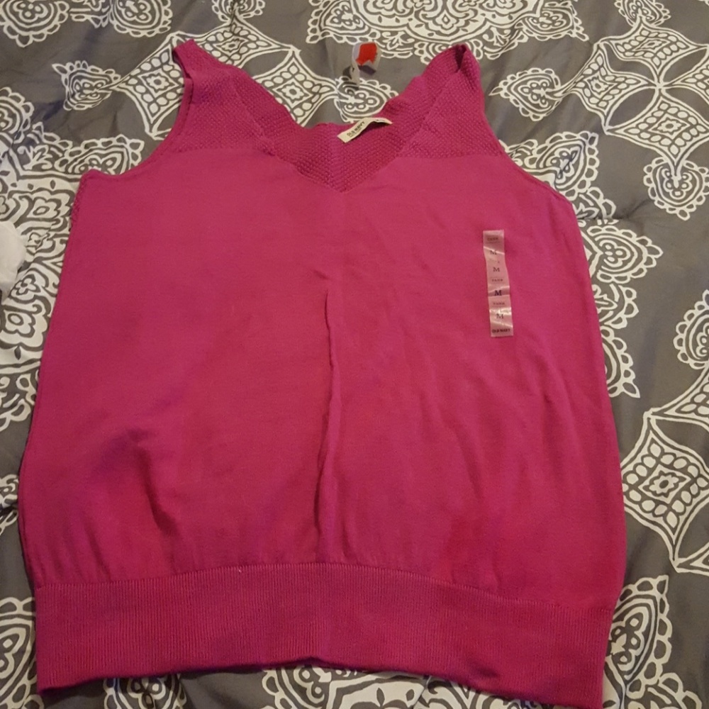 Pink v-neck cami
