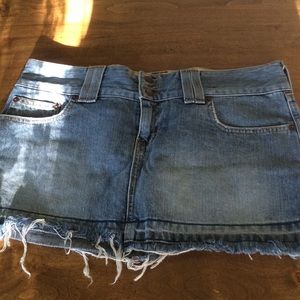 Denim mini skirt