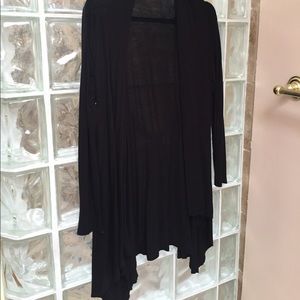 Long black cardigan