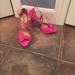 Hot pink pumps