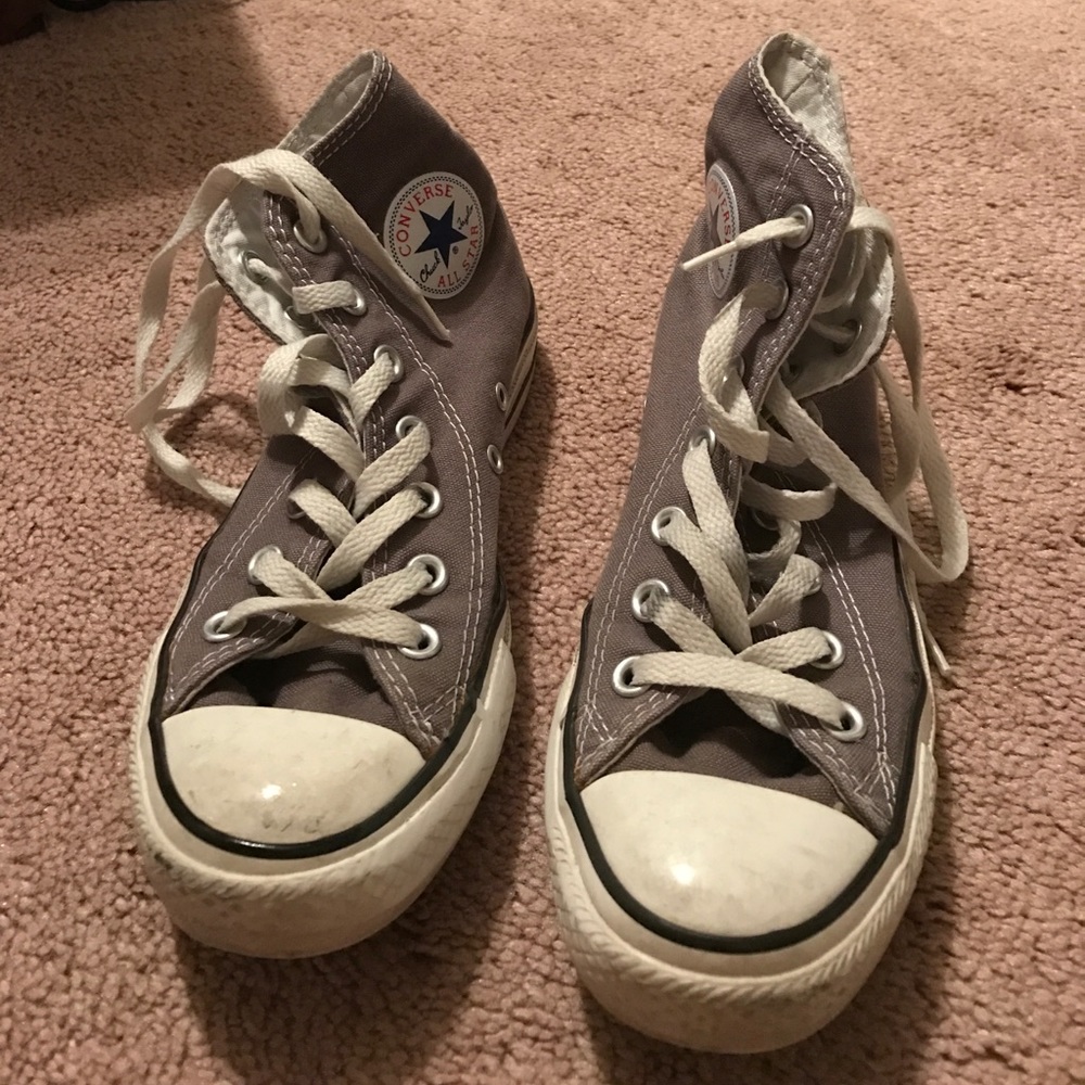 Gray High Top Converse