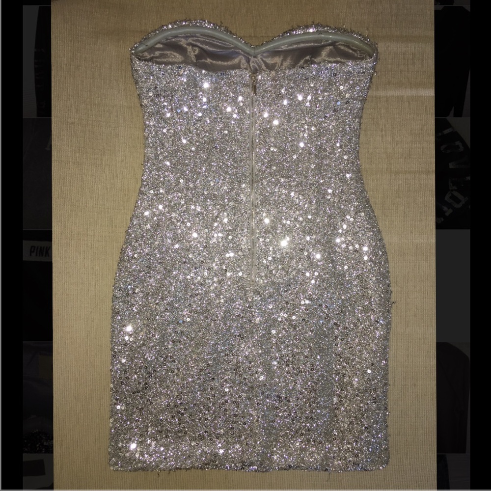 Arden B Silver Party Dress - Picture 2 of 3