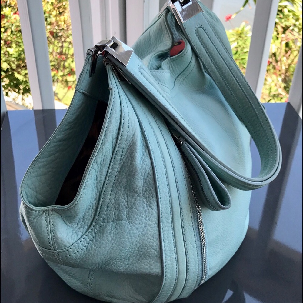 B. Makowsky Teal Hobo Bag