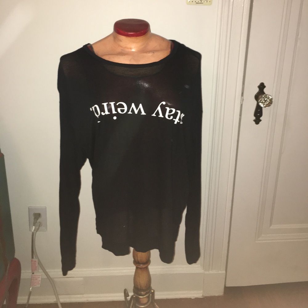 Stay weird brandy Melville see thru top ONE SIZE!