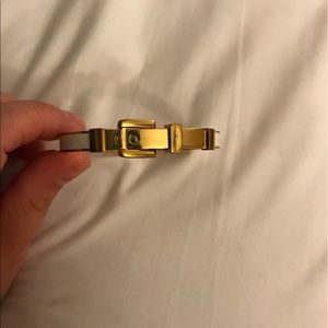 Michael Kors Buckle White&Gold Bangle