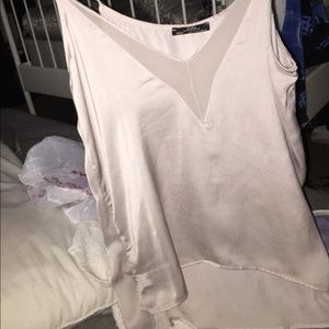 Zara silver tank
