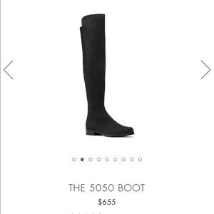 Stuart Weitzman 50 50 blue suede boots
