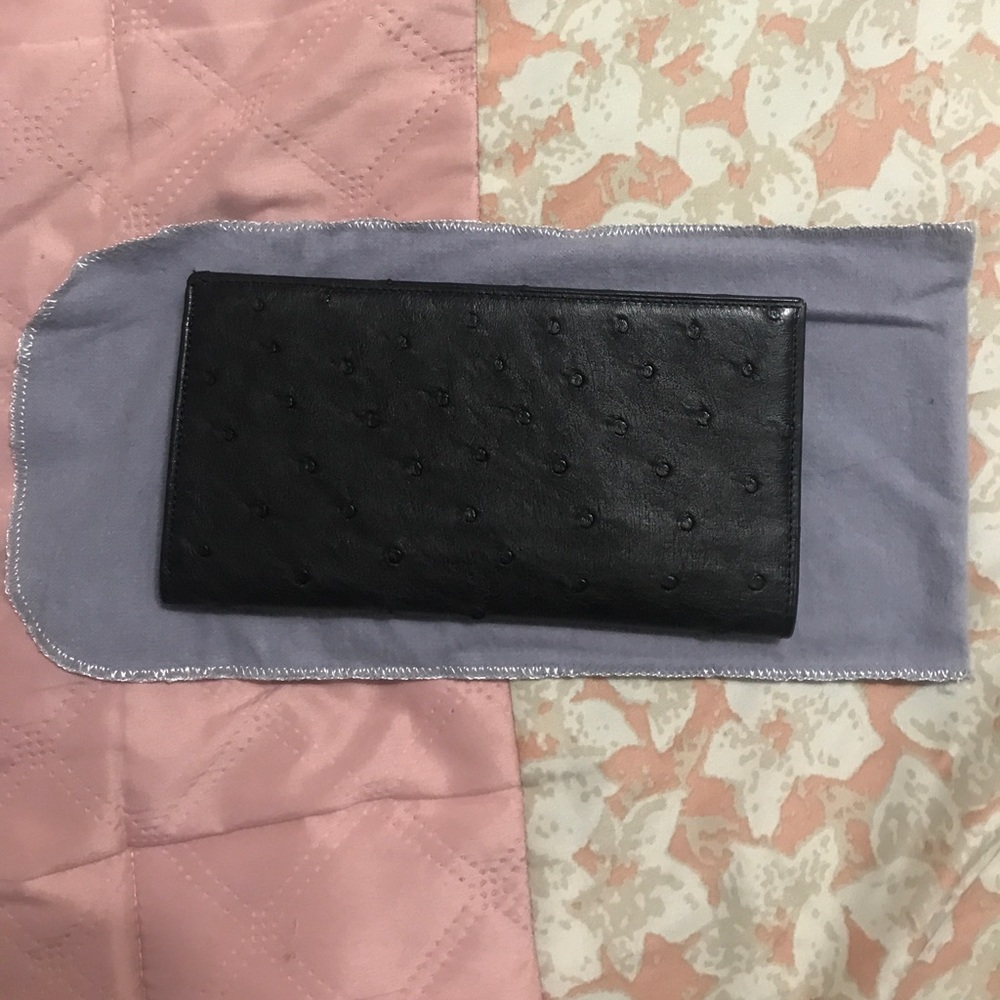 Genuine ostrich skin wallet
