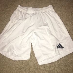 Adidas Men's white soccer shorts