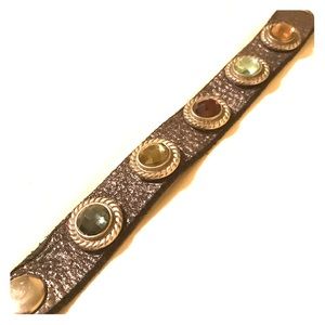 FAUX LEATHER SNAP BRACELET