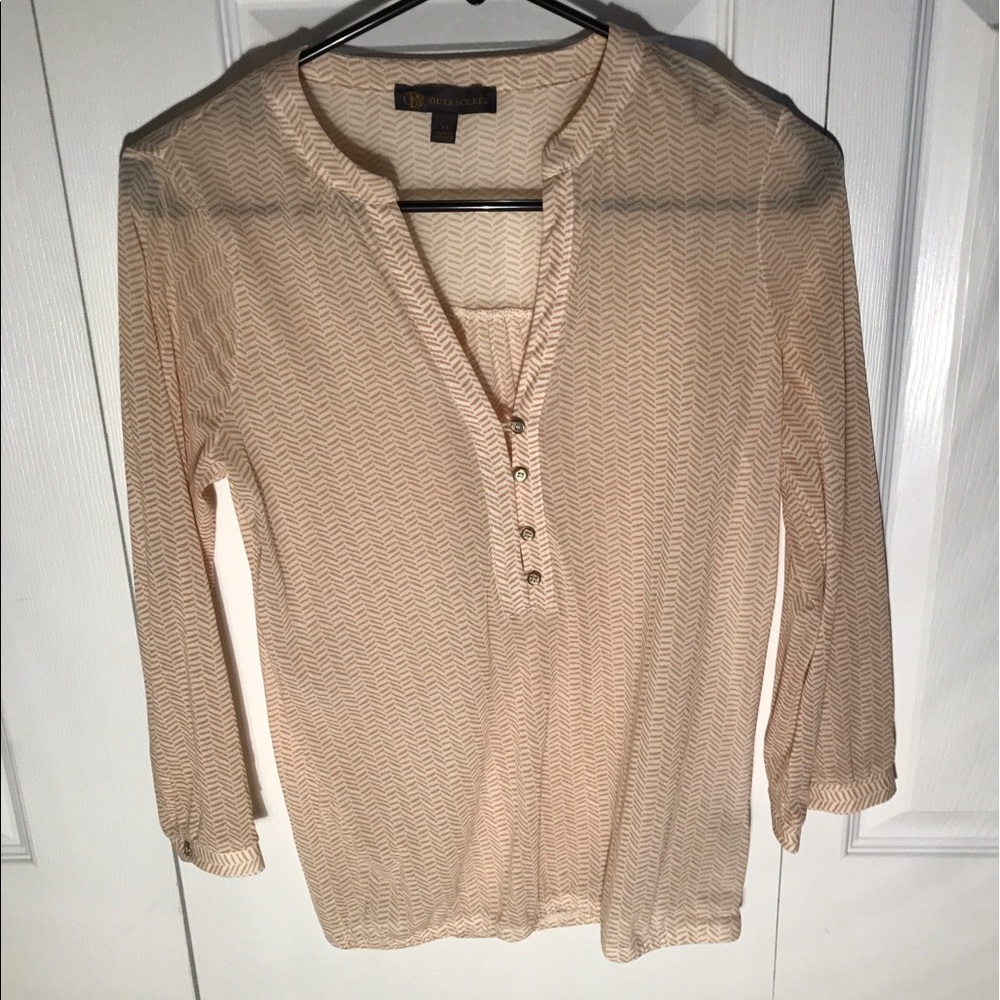 3/4 Sleeve Sheer Top