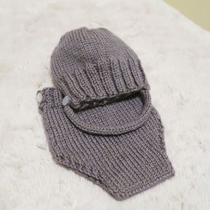 "Perfect Storm" hand-knitted baby set