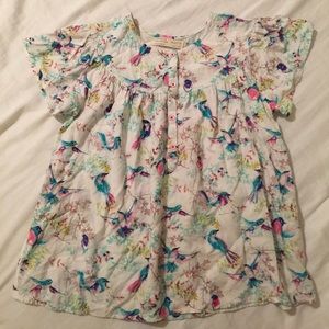 • Z A R A  G I R L S •. Bird blouse