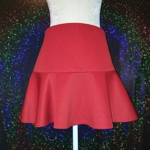 Forever 21 Red Skater Skirt