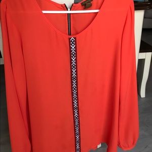 Orange Aztec top