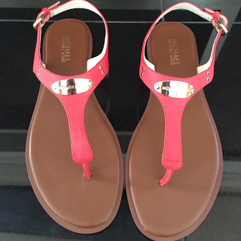 Michale by Michael Kors 9.5 Plate Thong Watermelon
