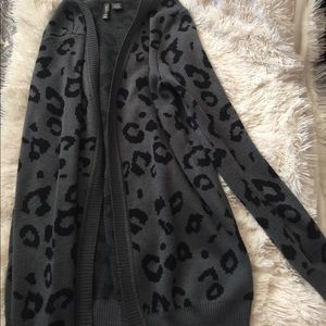 Cheetah Cardigan. Size XL