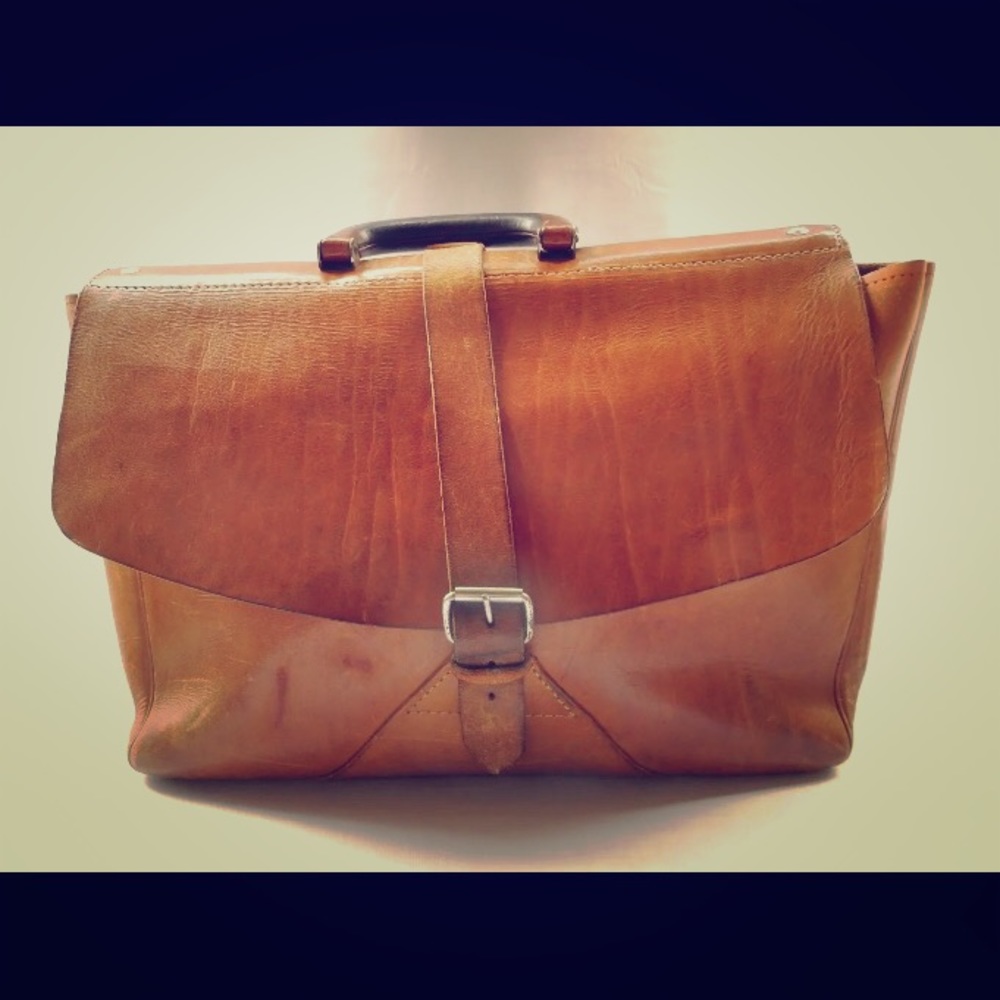 Men's Briefcase German Leather School Bag