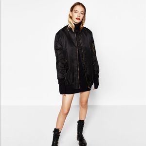 Zara oversized bomber jacket Zara oversized bomber jacket