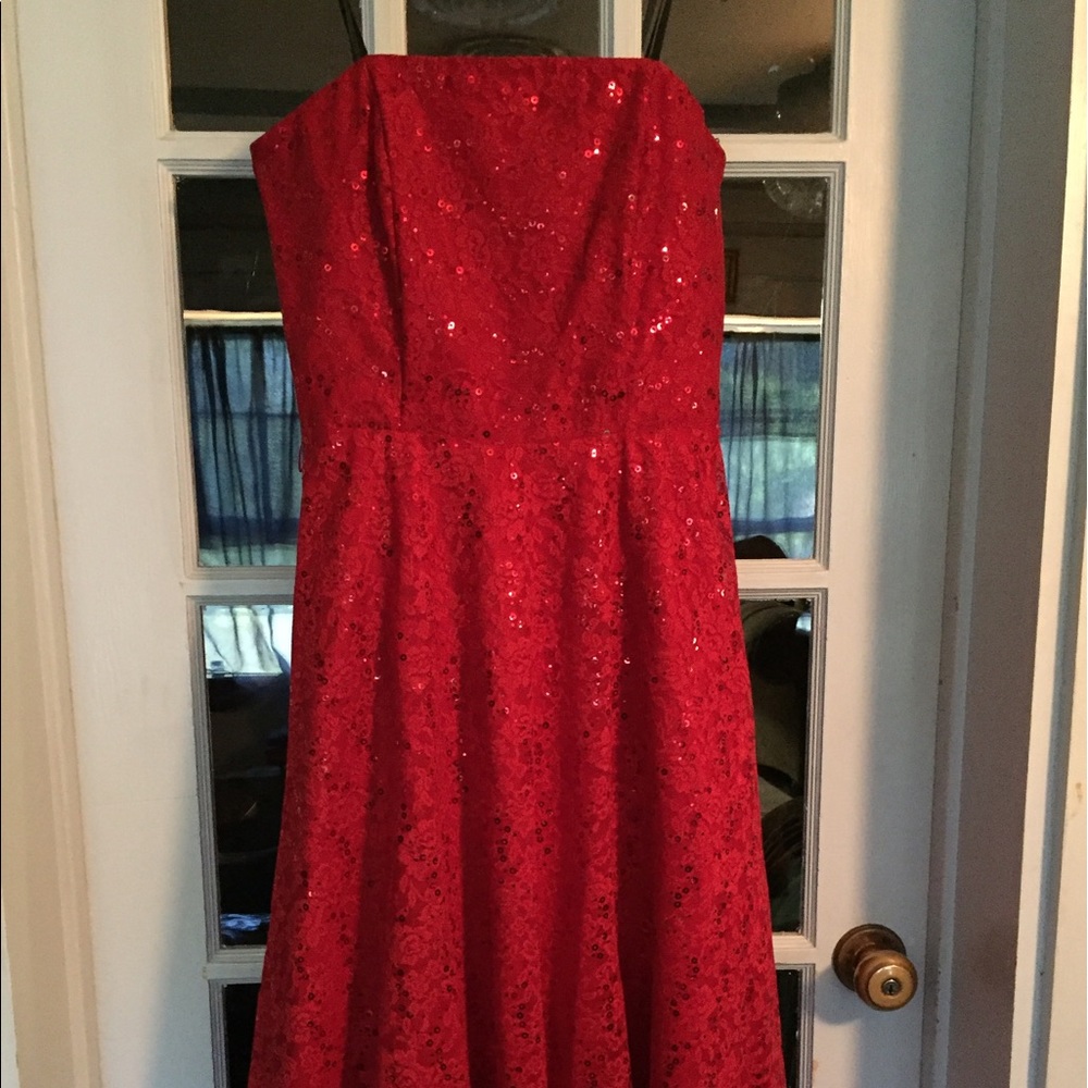 Red Sequin Dress