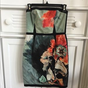 Mosaic Art Strapless Dress