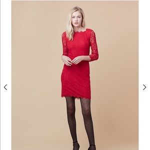 🆕NWT 🎪Diane von Furstenburg 🎪red lace dress